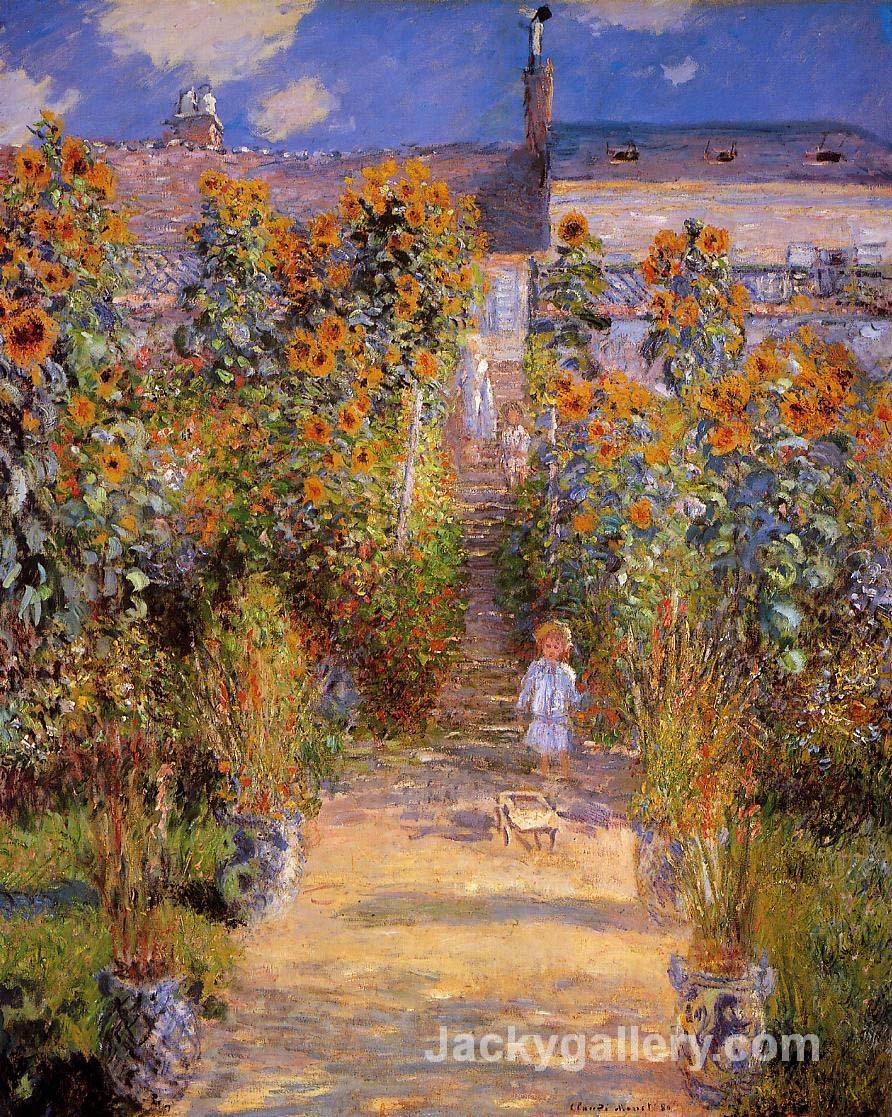Monets Garden at Vetheuil by Claude Monet paintings reproduction